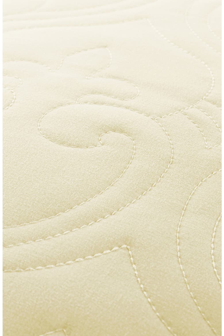 HOME SPUN Premium Ultra Soft Damask Pattern Quilted Coverlet Set, Alternate, color, YELLOW