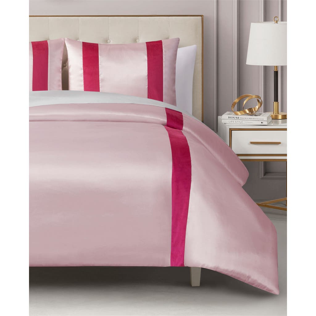 Juicy Couture Velvet Stripe Satin Comforter Set