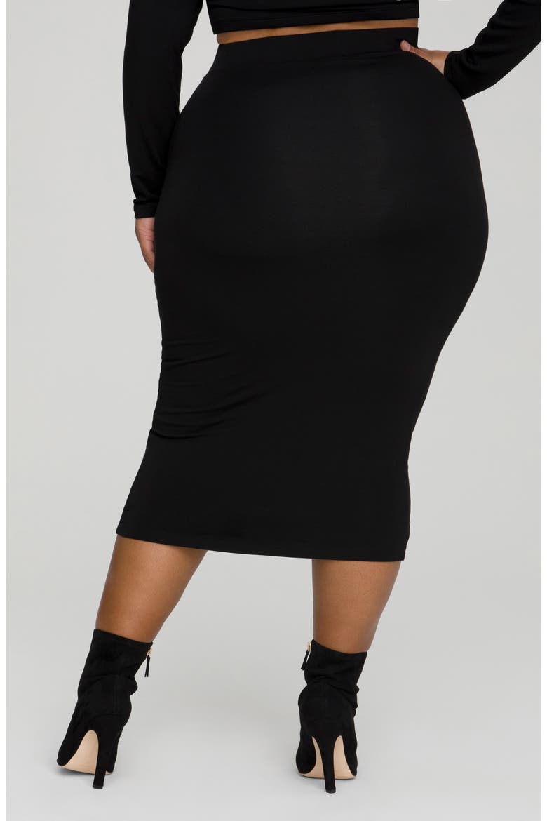 Knit Midi Skirt, Alternate, color, BLACK001
