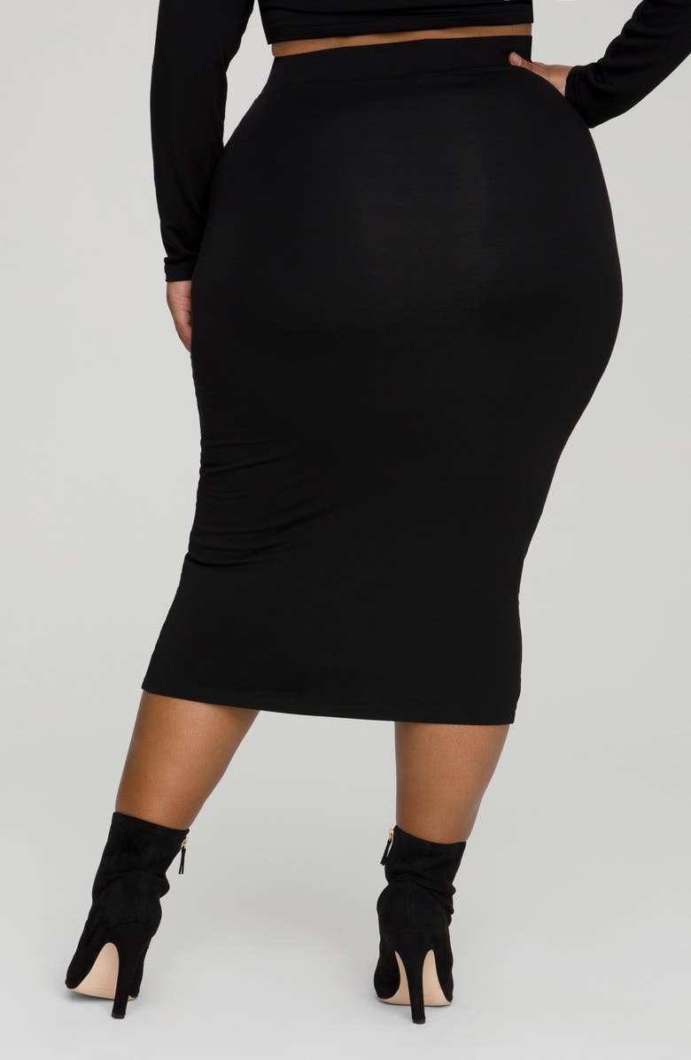 Good American Knit Midi Skirt, Alternate, color,