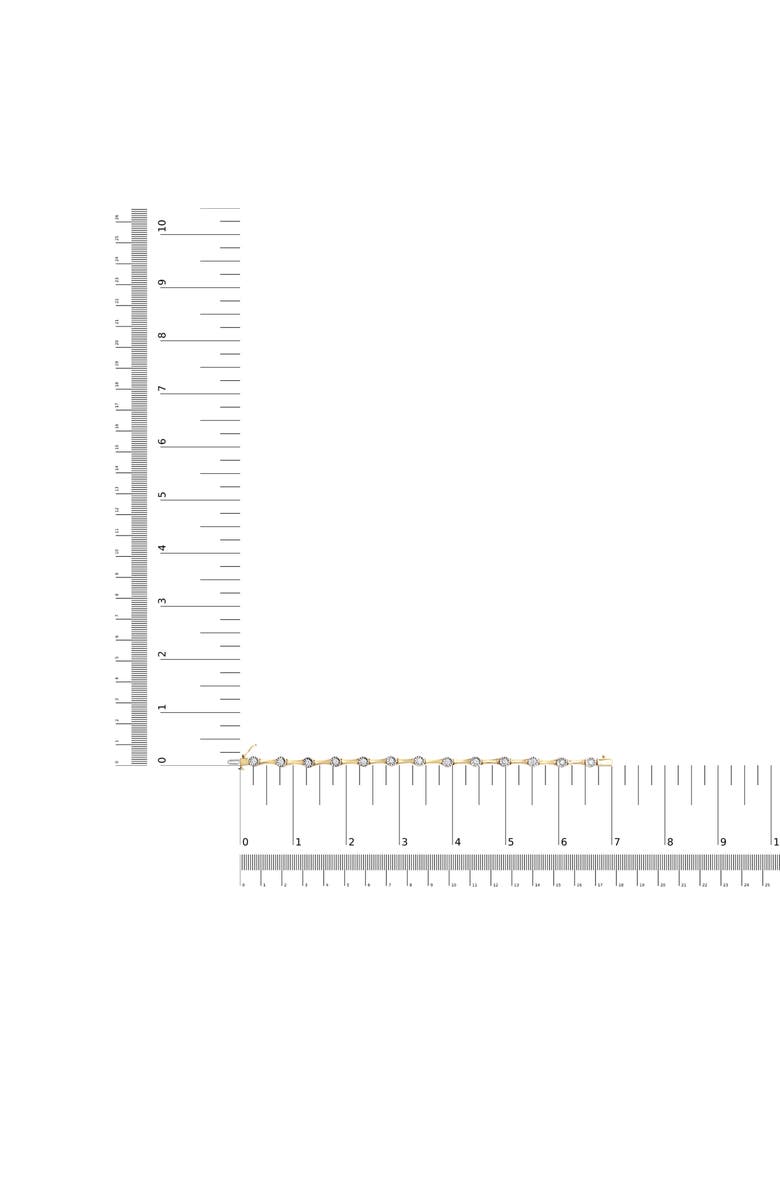 Haus of Brilliance 10K Yellow Gold Plated Silver 1.0 Cttw Diamond Bezel Style Station Link Bracelet, Alternate, color, Yellow