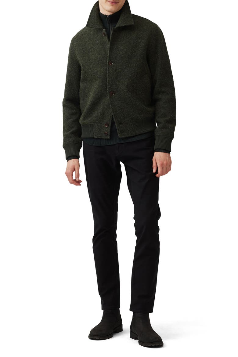 Calderwell Merino Wool Quarter Zip Sweater, Alternate, color, FOREST