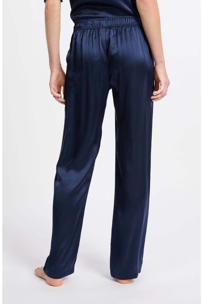 Pearly Silk Straight Leg Pajama Pants, Alternate, color, EARTHENWARE