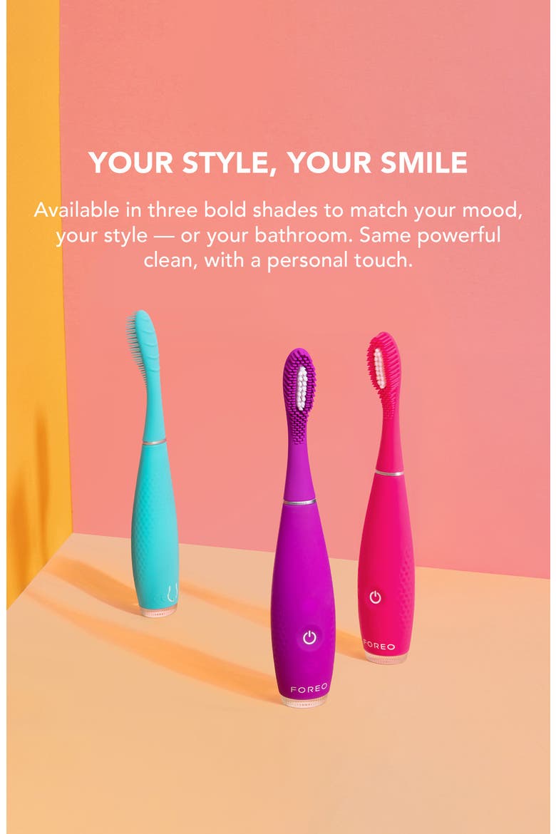 ISSA 4 Baby Silicone Sonic Toothbrush, Alternate, color, PEARL PINK