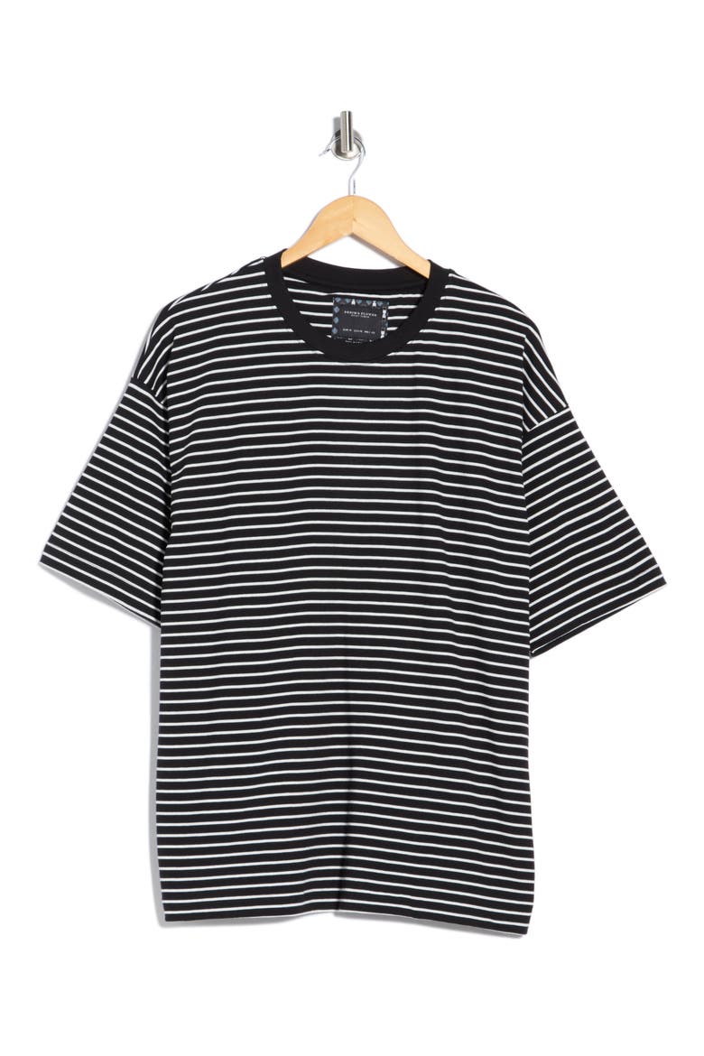 Horizontal Stripe T-Shirt, Alternate, color, BLACK