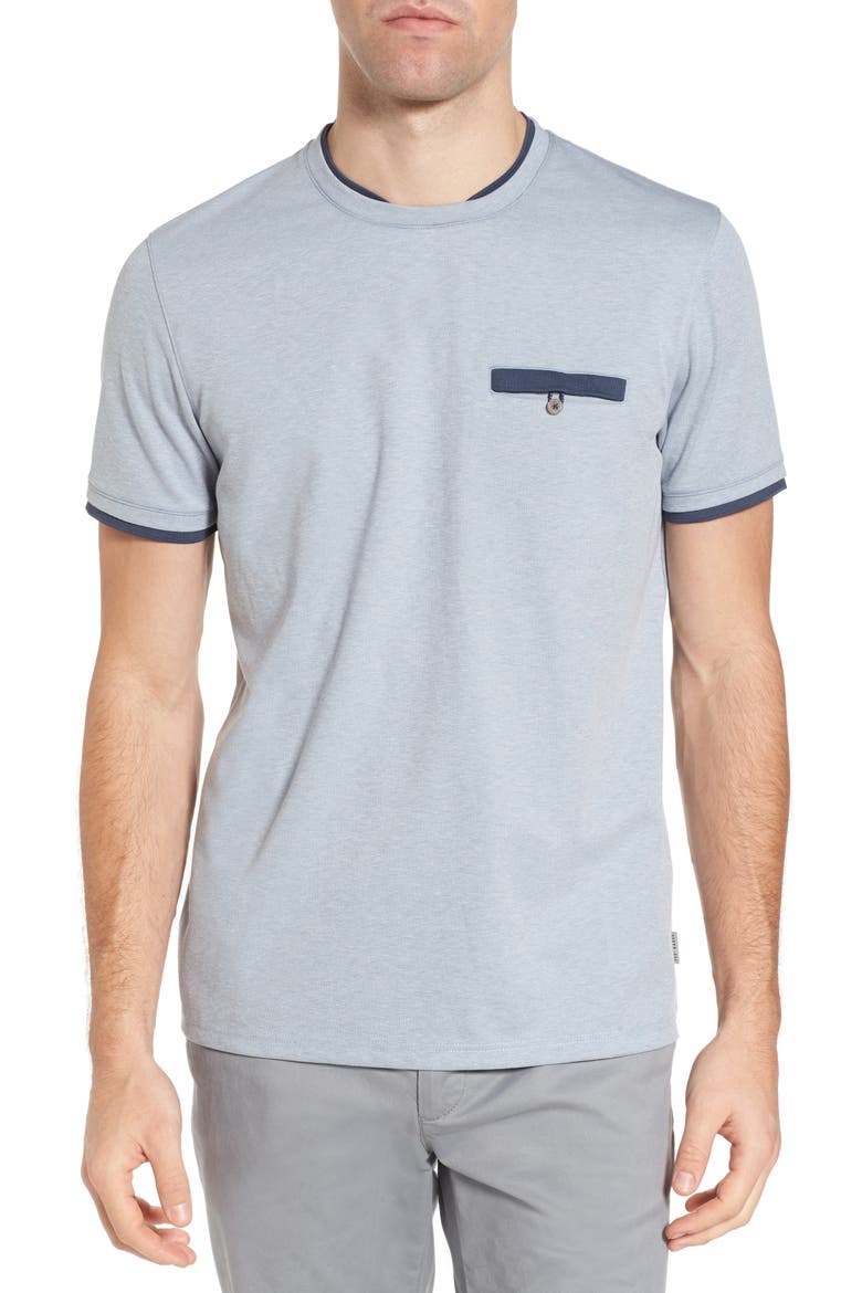 Climb Mouline Layered Pocket T-Shirt, Main, color, LIGHT BLUE