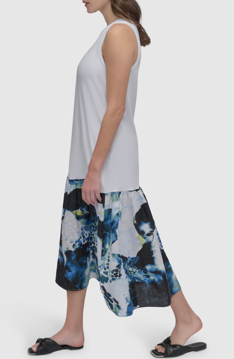 DKNY Mixed Media Maxi Dress, Alternate, color, 