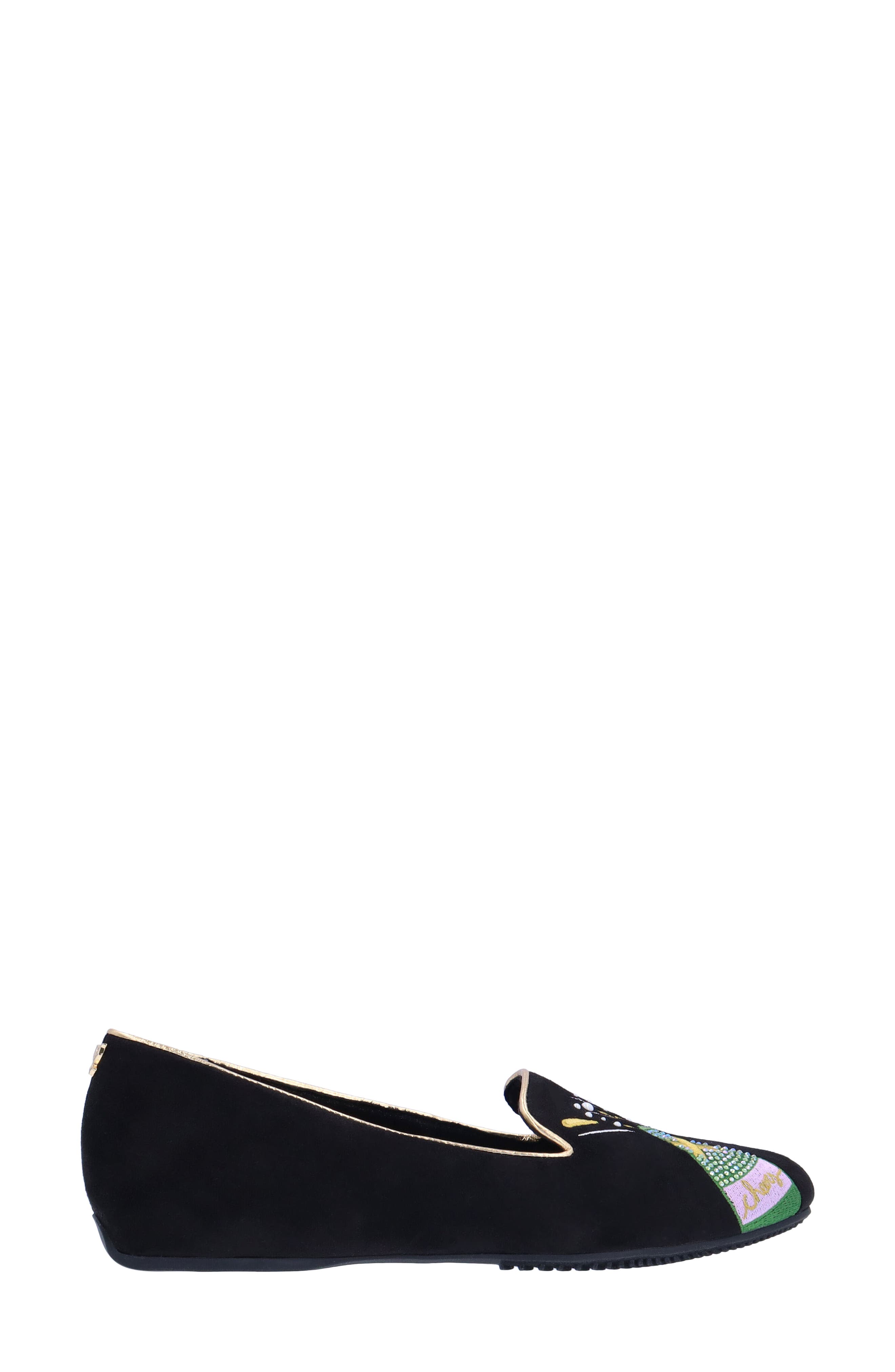 J. Reneé New Year Embroidered Loafer, Alternate, color, Black