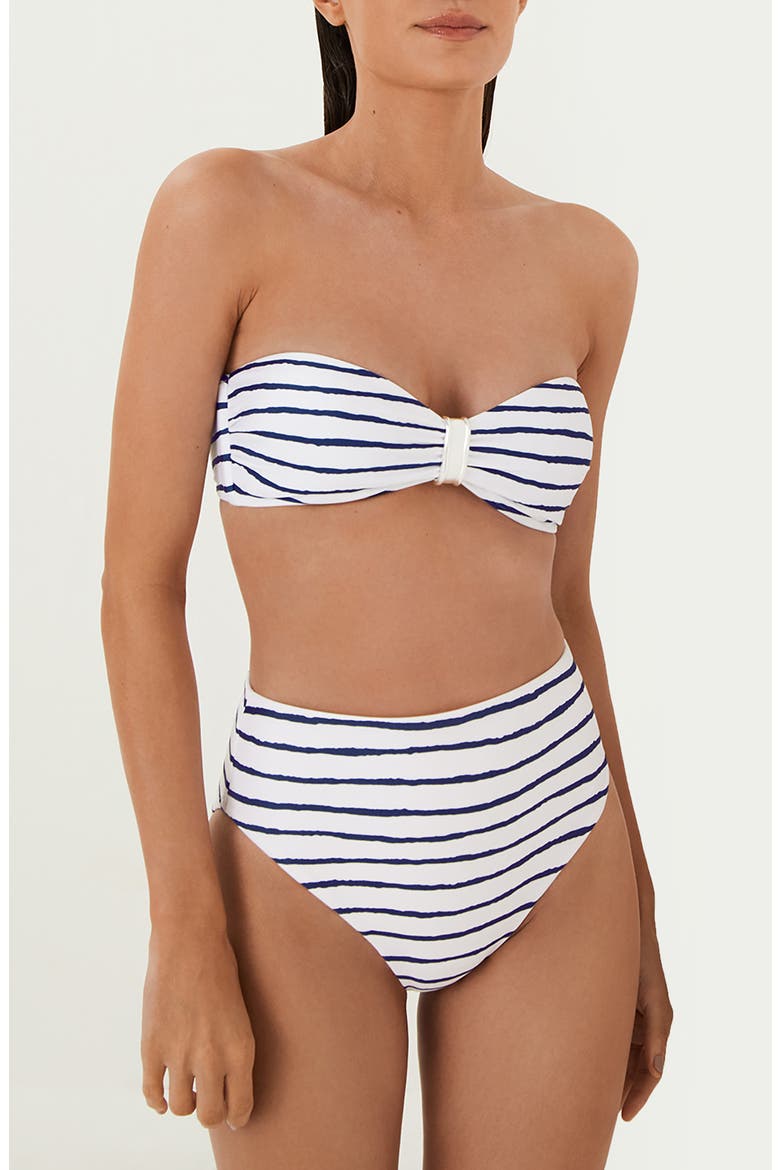 Symphonie Sunny Bandeau Bikini Top, Alternate, color, WHITE MULTI
