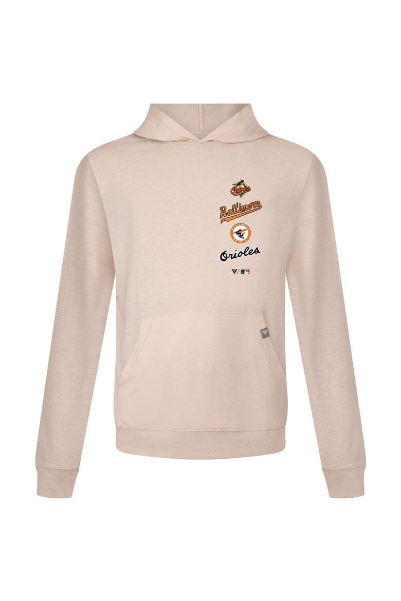 Men's Levelwear Cream Baltimore Orioles Base Line Pullover Hoodie, Main, color, Cream