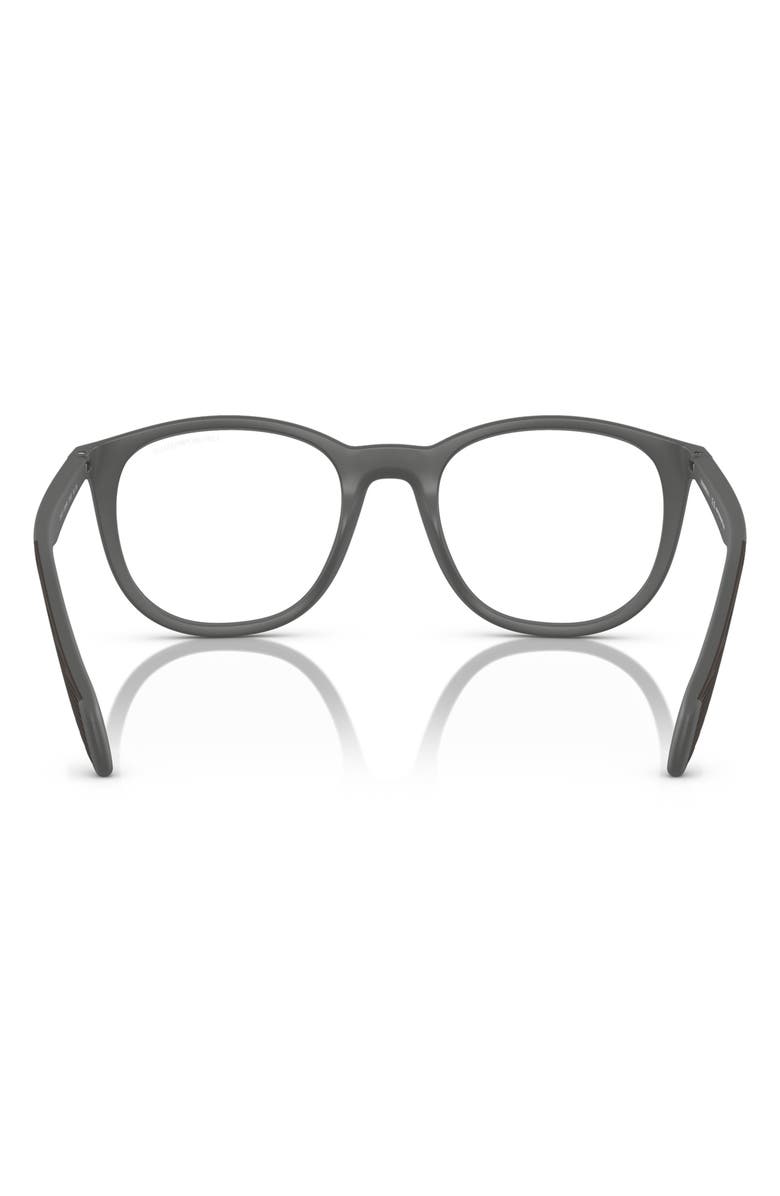 Emporio Armani 52mm Phantos Optical Glasses, Alternate, color, Matte Grey / Clear