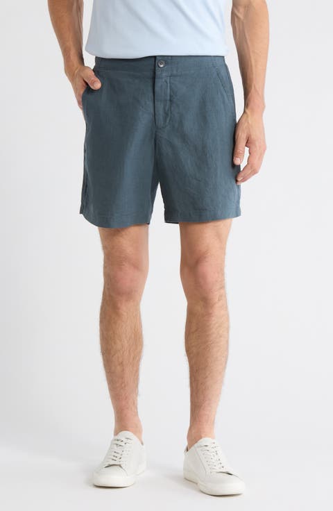 Flat Front Linen Chino Shorts (Regular & Big)
