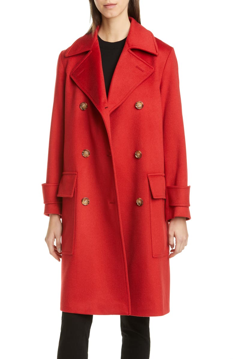 Burberry Earsdon Double Breasted Cashmere Coat, Main, color, 