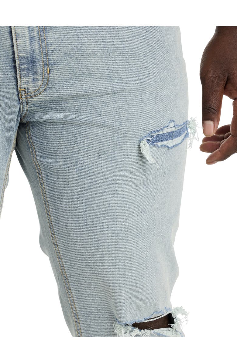 True Nation by DXL Tapered-Fit Ultra Light Destructed Jeans, Alternate, color, Ultra Lightwash