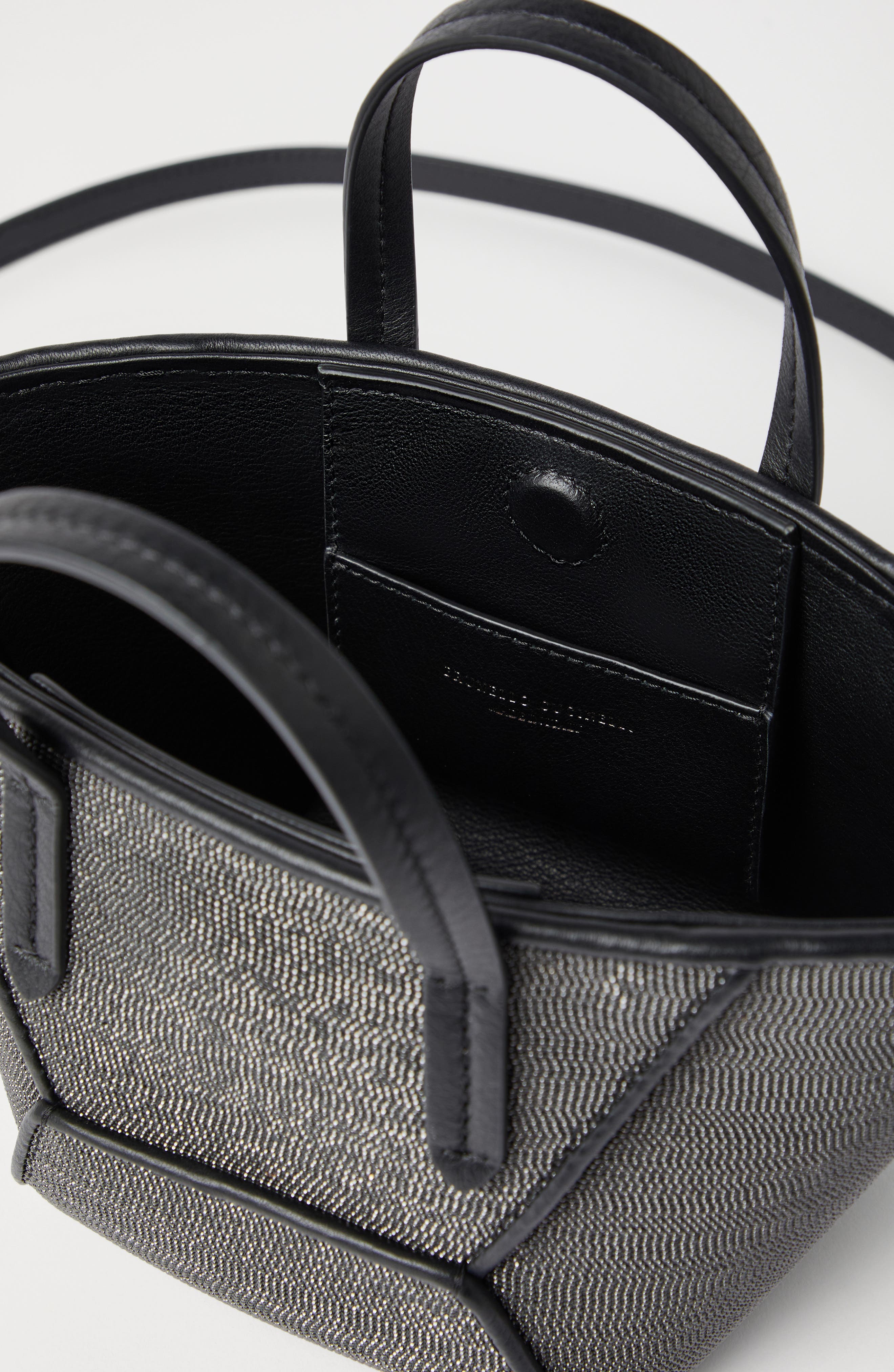 Brunello Cucinelli Precious BC Duo mini bag, Alternate, color, Black