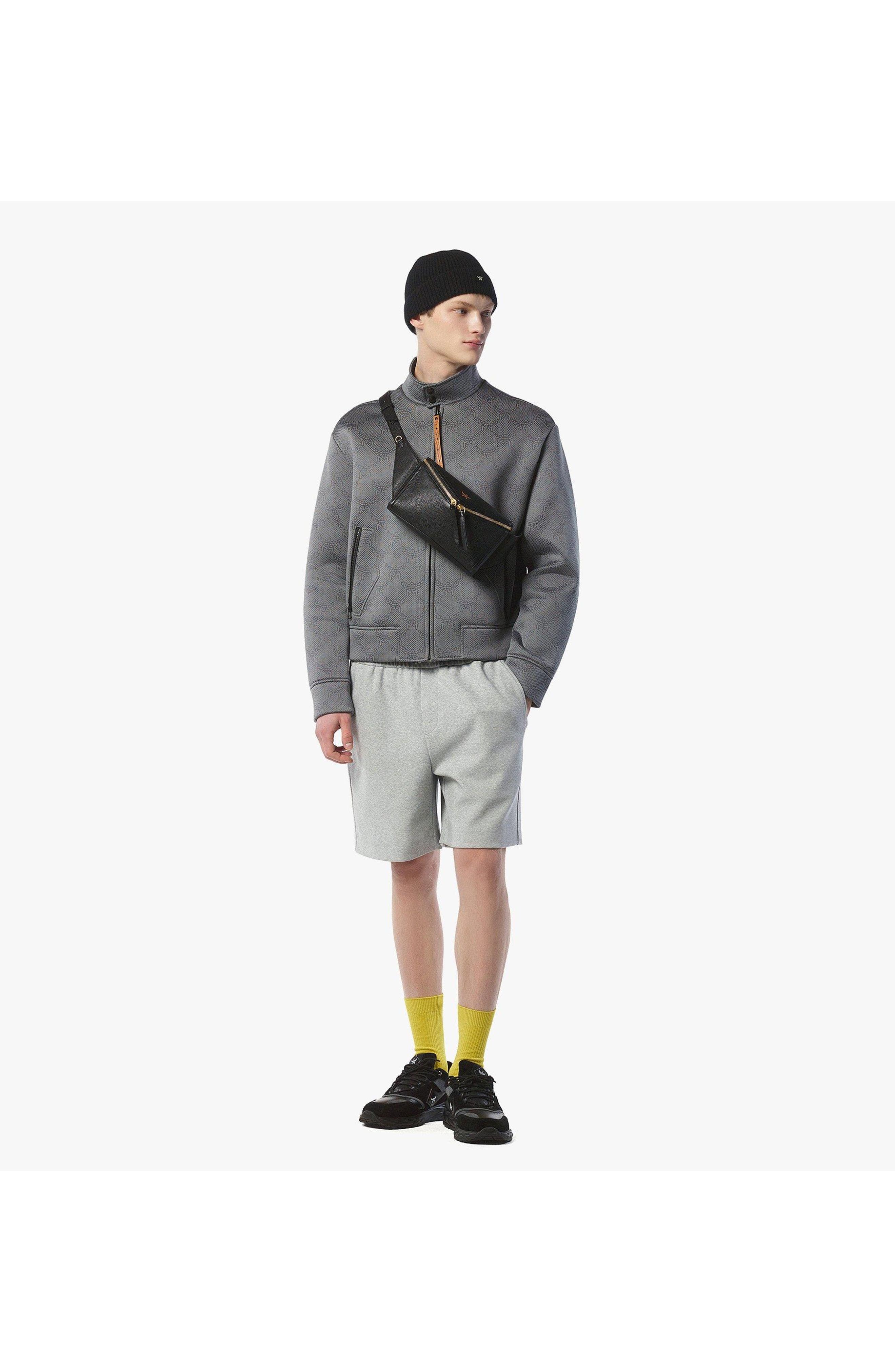 MCM Diamant 3D Belt Bag in Goatskin Leather, Alternate, color, Black