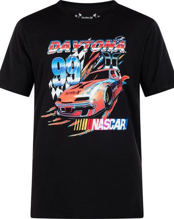 Hurley Maglietta Uomo Nascar Everyday Faster - Cotone 100% Con Stampa Retro