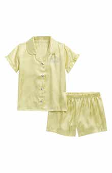 Juicy Couture Kids' Logo Jacquard Two-Piece Satin Short Pajamas