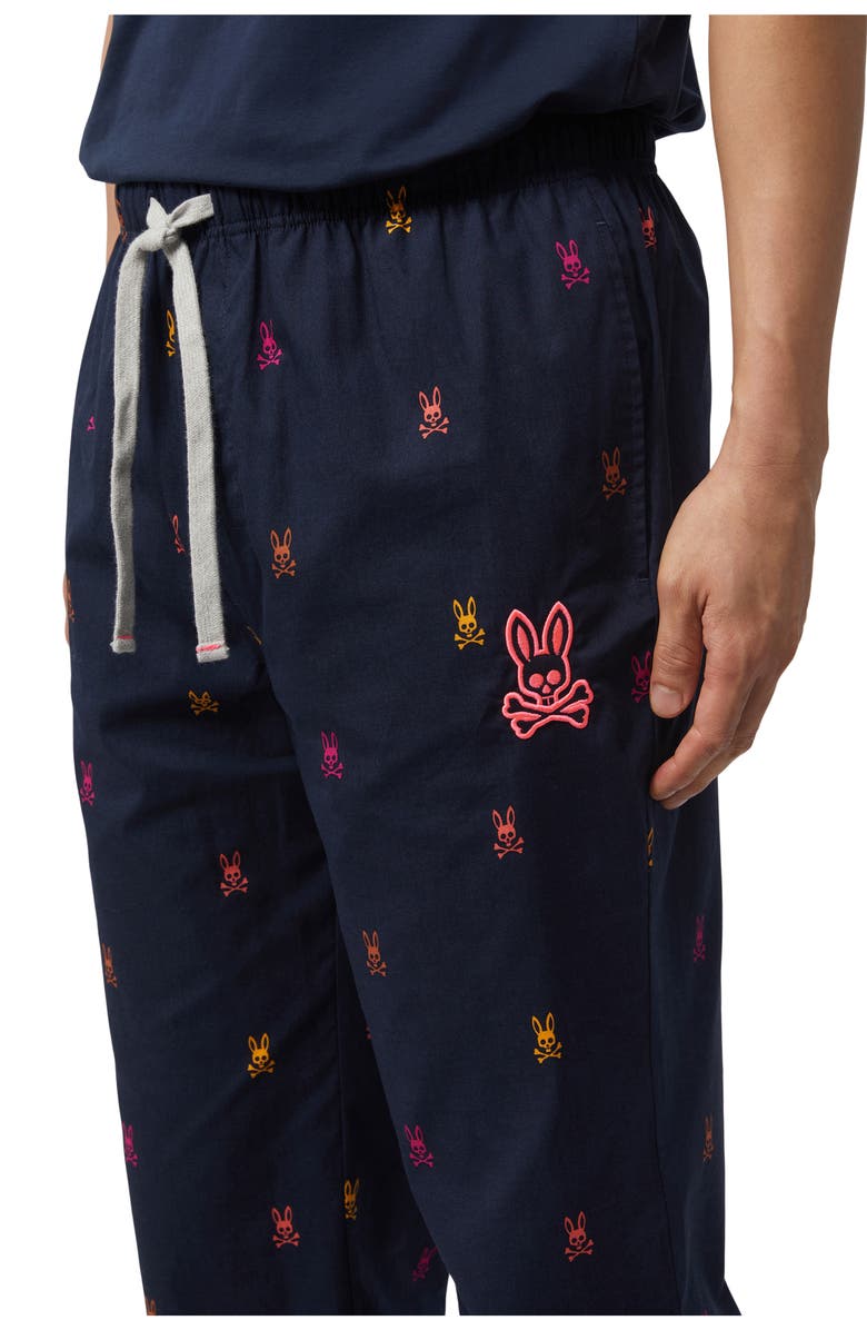 Psycho Bunny Cotton Poplin Pajama Pants, Alternate, color, 