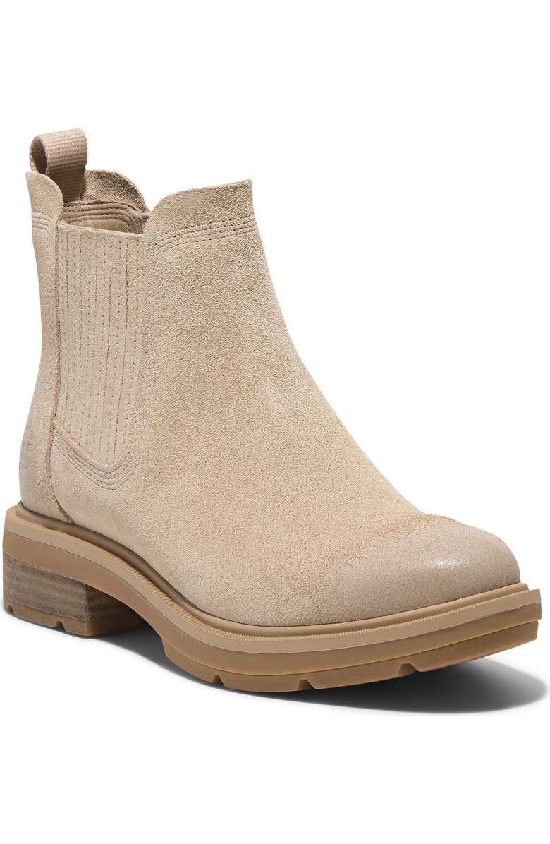 Timberland Brimfield Chelsea Boot, Main, color, Light Beige Suede