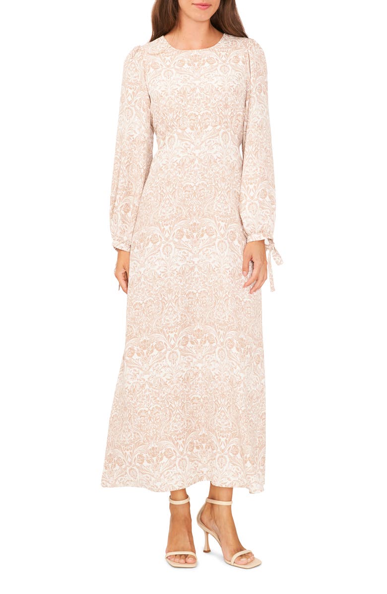 Halogen® Print Long Sleeve Maxi Dress | Nordstrom