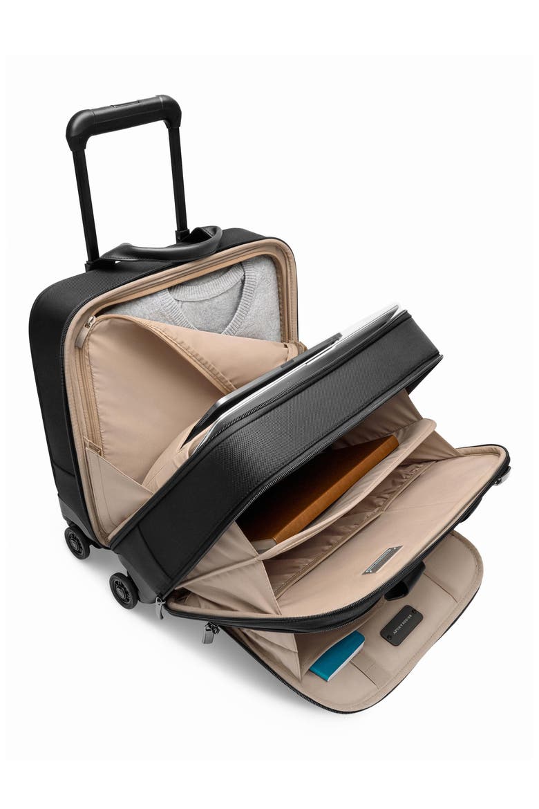 @Work Medium Spinner Briefcase, Alternate, color, BLACK