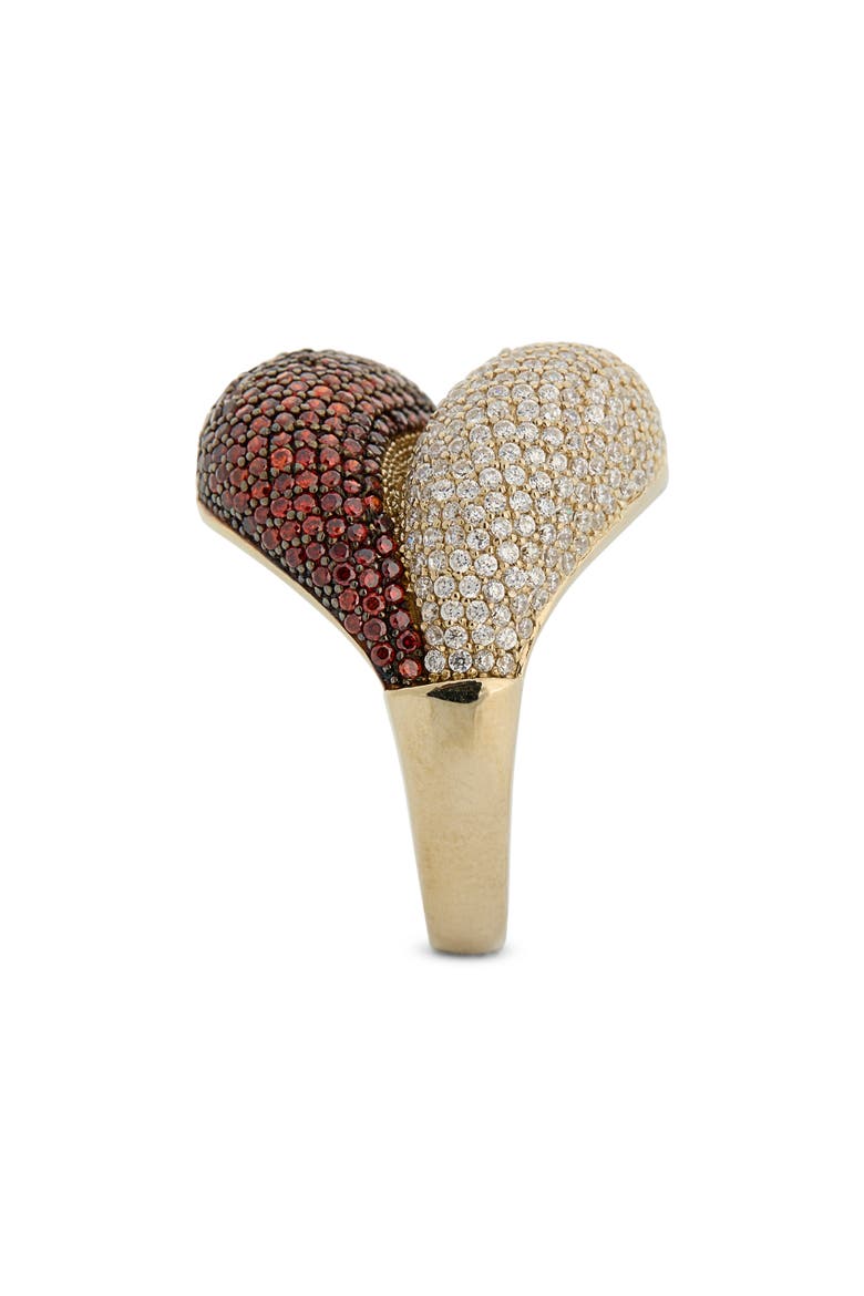 Pavé Cubic Zirconia Ring, Alternate, color, RED
