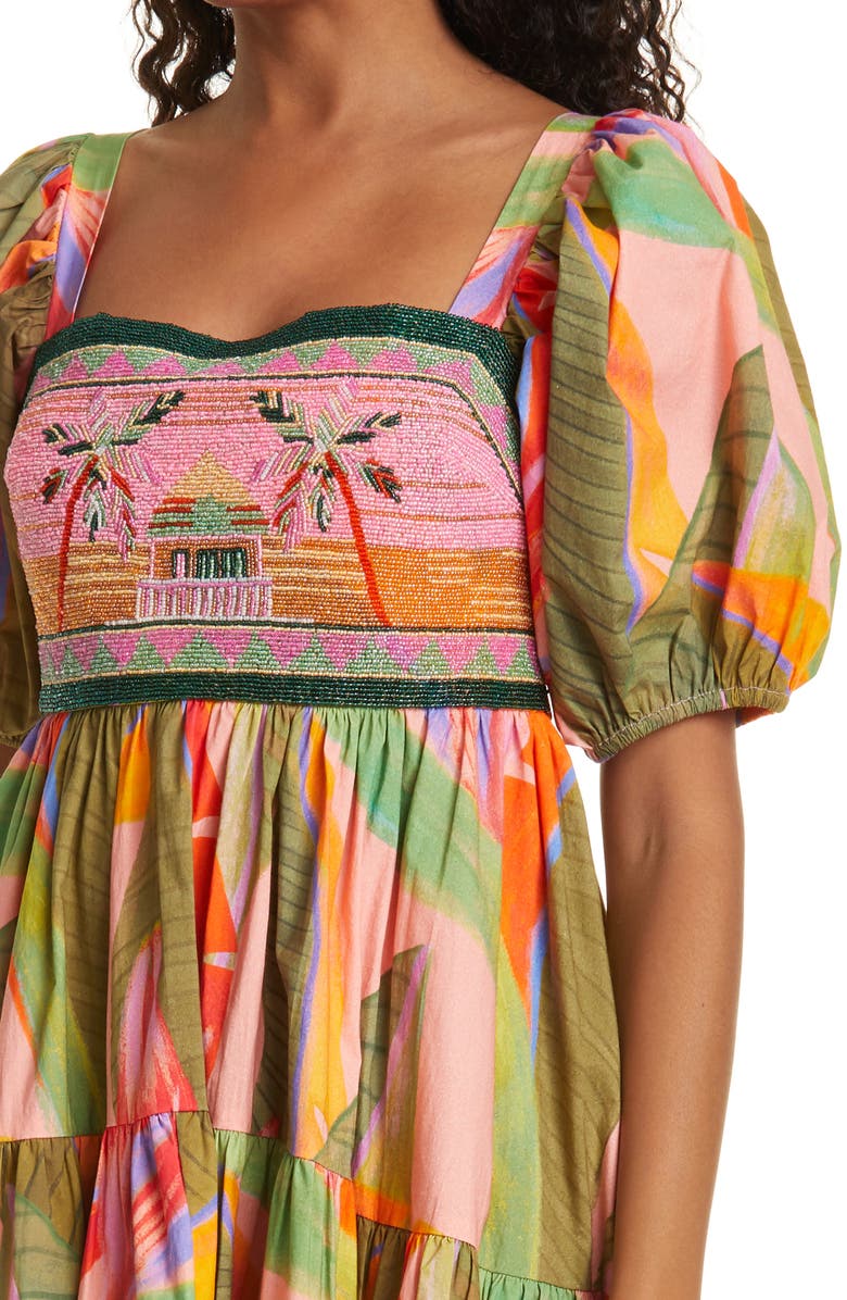 FARM Rio Pink Garden Embroidered Dress, Alternate, color,