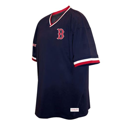 Mitchell & Ness Navy Boston Red Sox Big & Tall V-neck T-shirt