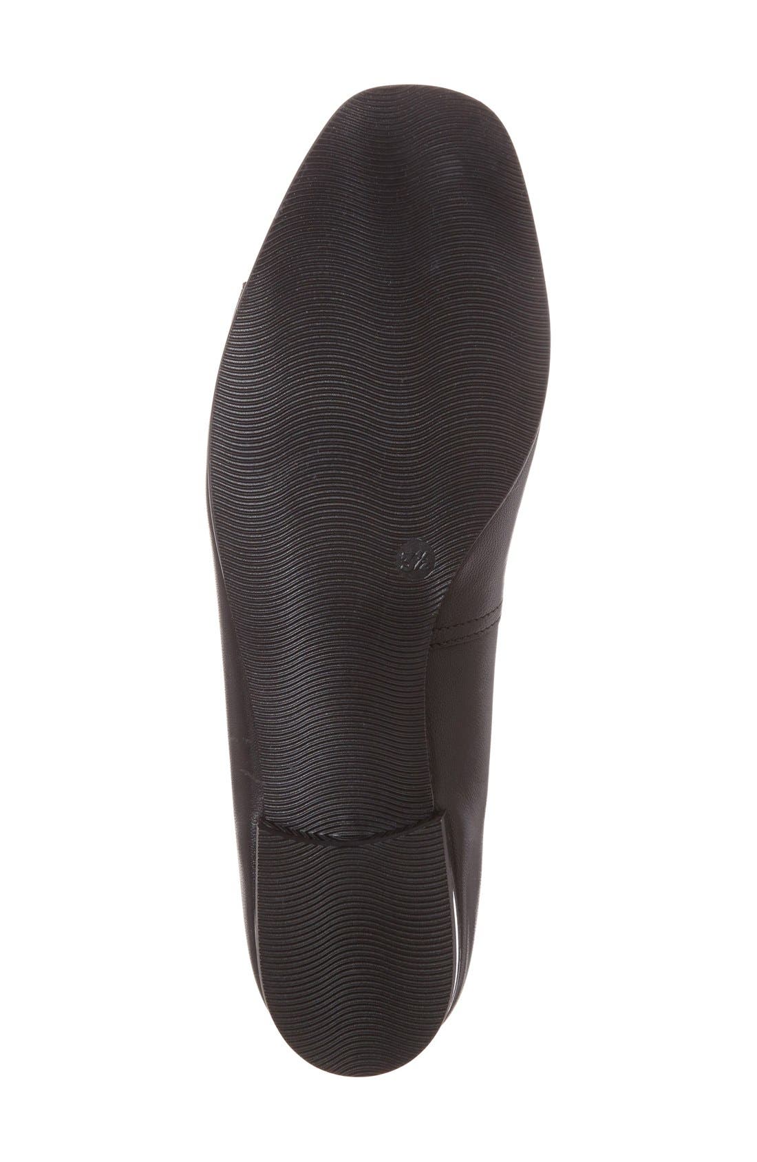 'Bel' Cap Toe Pump, Alternate, color, BLACK LEATHER