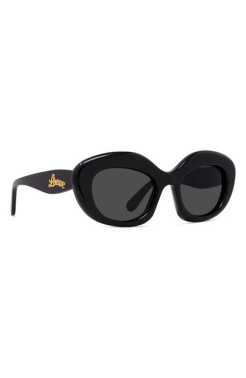 Loewe Curvy 51mm Cat Sunglasses In Black
