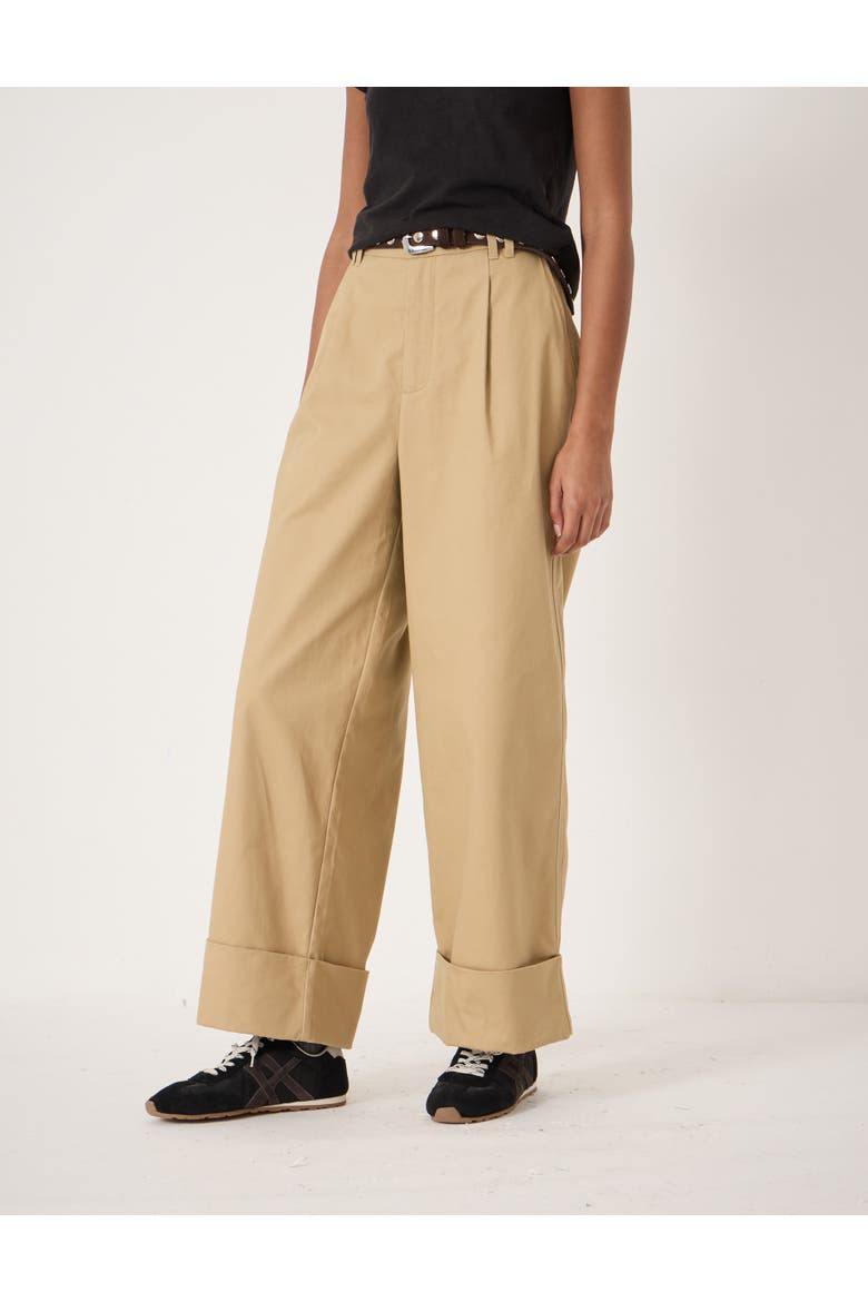 Tori Turn Up Wide Leg Pants, Main, color, Stone Brown