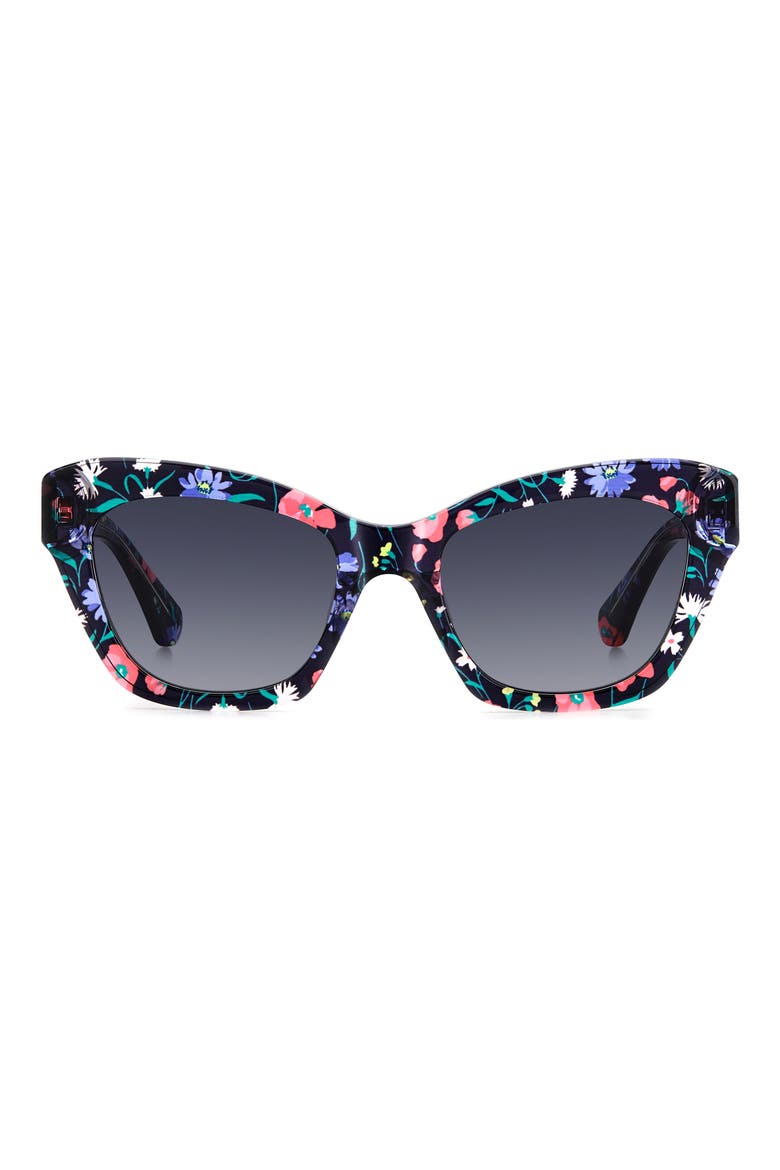 daina 51mm gradient cat eye sunglasses, Main, color, BLACK MULTICOLOR/ DARK GREY SF