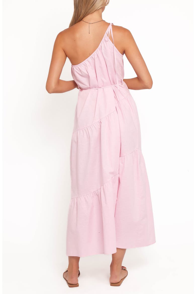 Hilde One-Shoulder Cotton & Linen Maxi Dress, Alternate, color, PINK