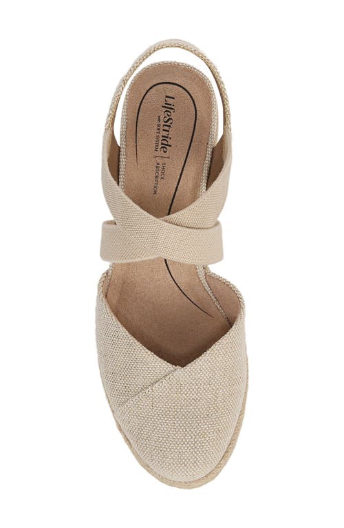 LIFESTRIDE LIFESTRIDE KIMBALL SLINGBACK ESPADRILLE PLATFORM WEDGE