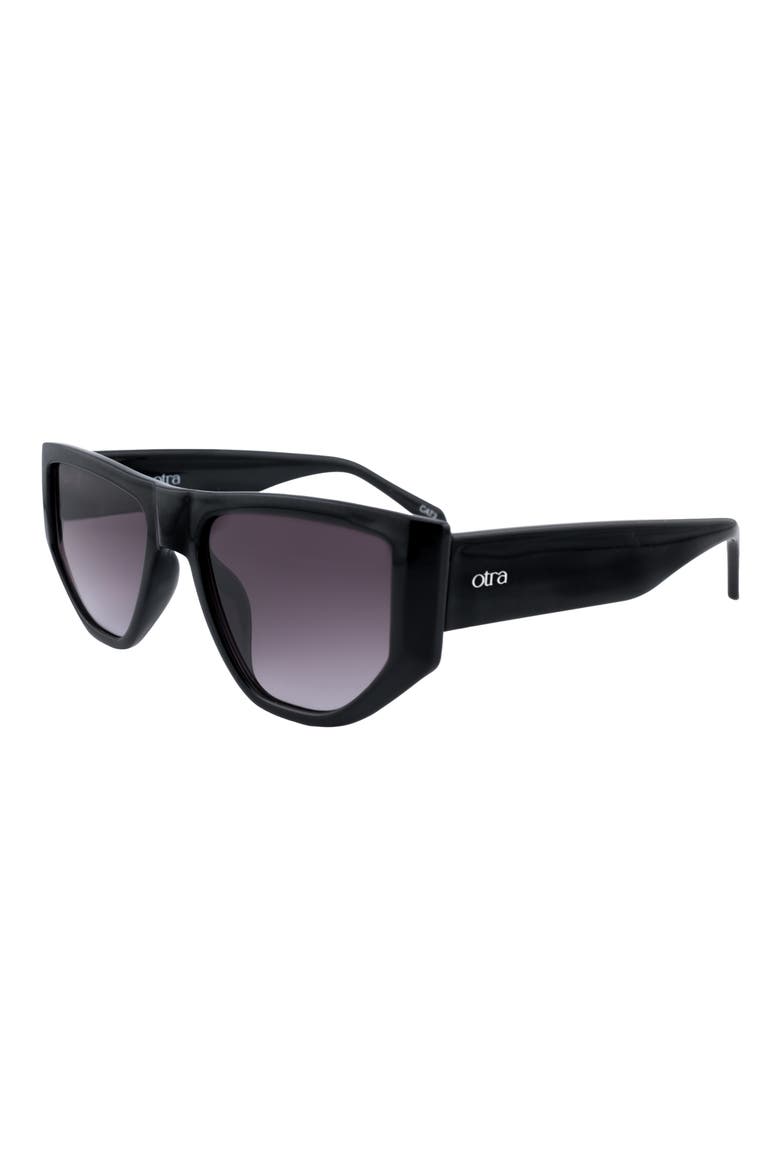 Elka Cat Eye Sunglasses, Alternate, color, BLACK/ SMOKE FADE