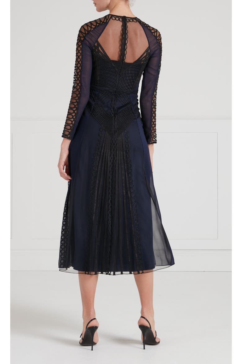 Ariel Sleeved Dress, Alternate, color, Sapphire Blue