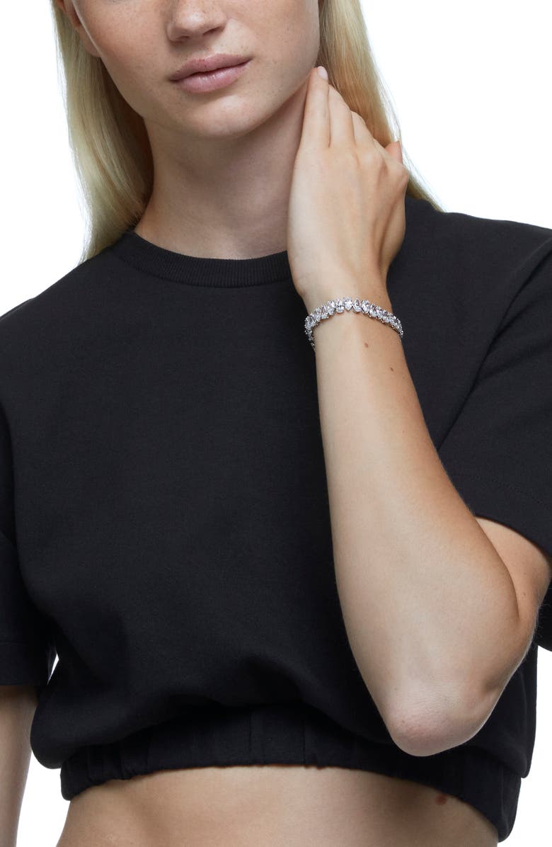 Swarovski Matrix Crystal Bracelet, Alternate, color, White