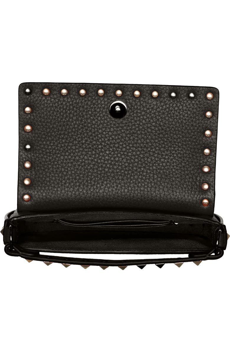Valentino Garavani Rockstud Leather Shoulder Bag, Alternate, color,