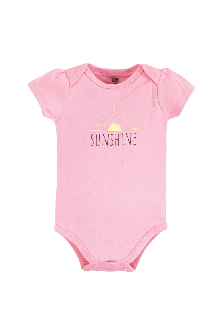 Essential Three-Piece Set of Cotton Bodysuits, Alternate, color, Wild Flower Garden