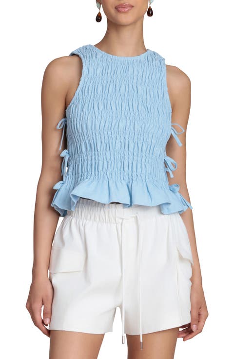 Smock Linen Blend Top