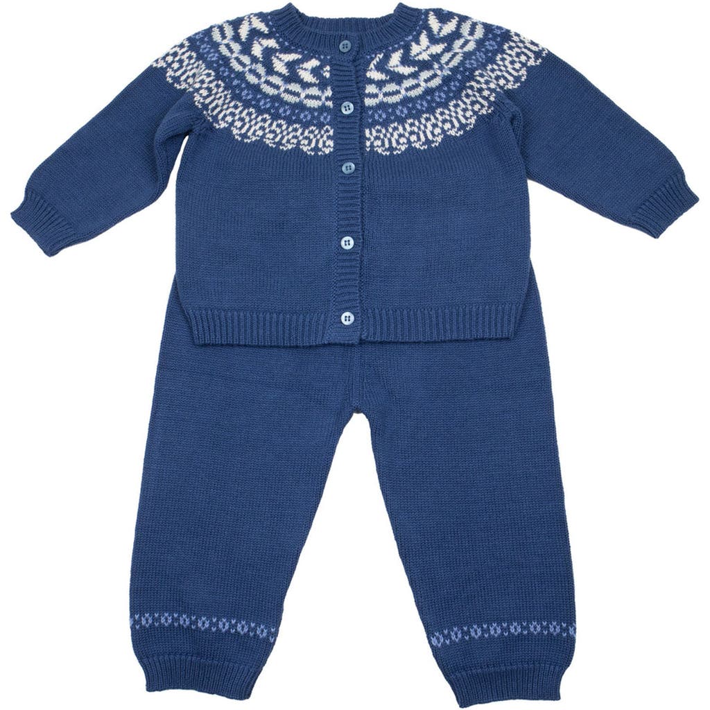 Cuclie Babies' Fair Isle Pant Set For Toddler In Blue