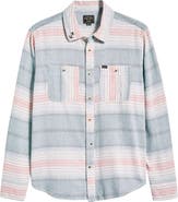 DARK SEAS Summit Multi Stripe Flannel Button-Up Shirt