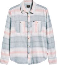DARK SEAS Summit Multi Stripe Flannel Button-Up Shirt