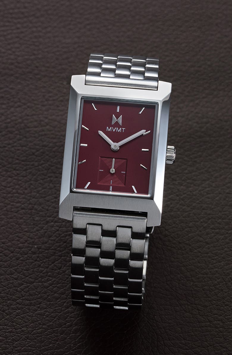 MVMT Newporter Bracelet Watch, 27.5mm, Alternate, color, Red