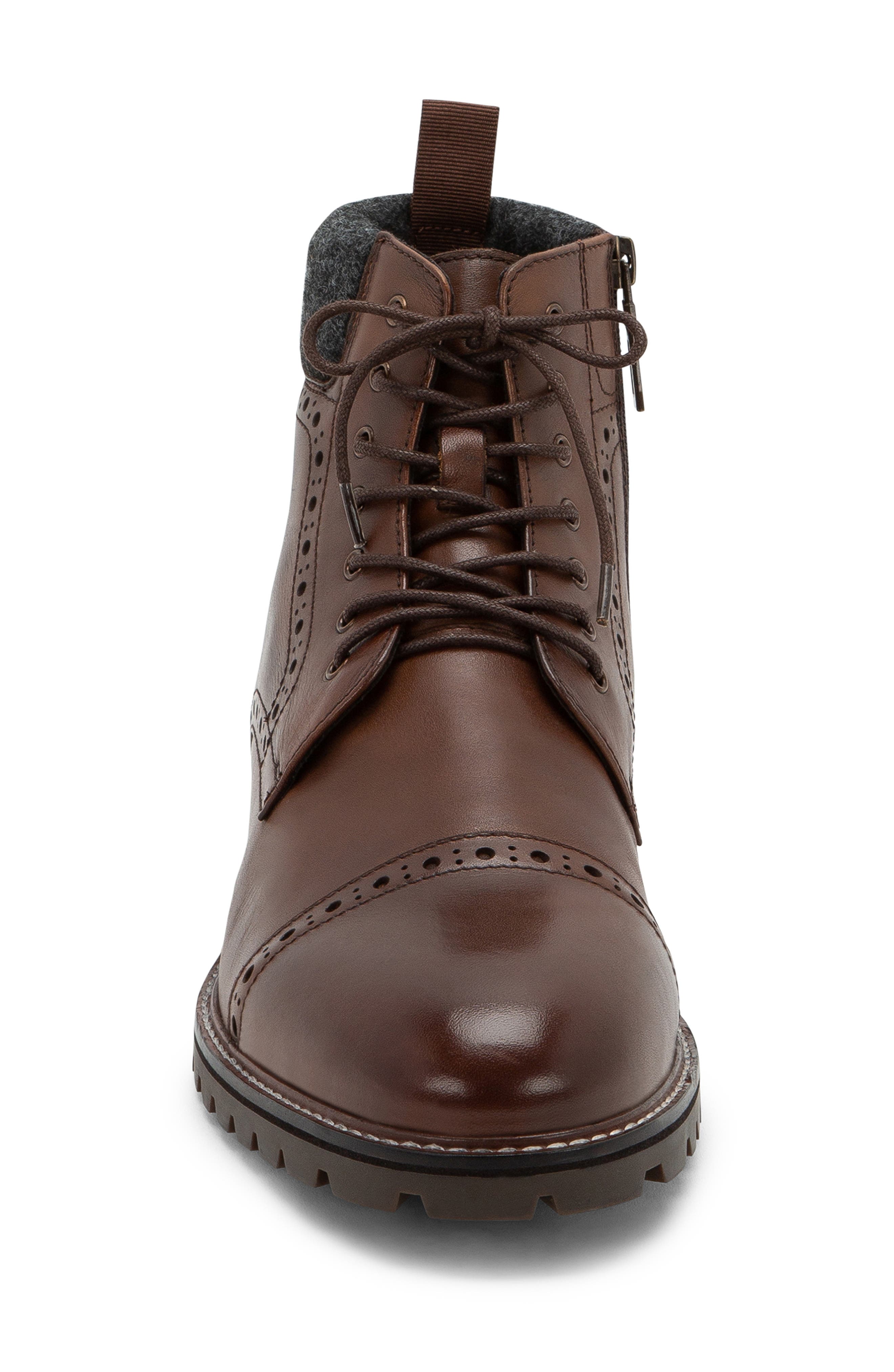 Kylen Waterproof Boot, Alternate, color, BROWN LEATHER/BROWN