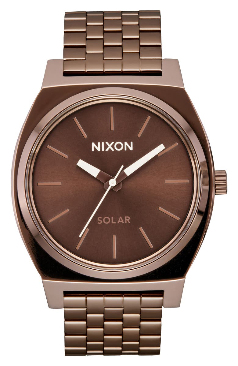 Nixon Time Teller Solar Bracelet Watch, 40mm, Alternate, color, 