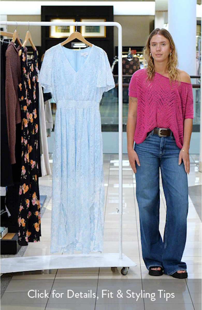 Lace Smocked Waist Maxi Dress, sales video thumbnail