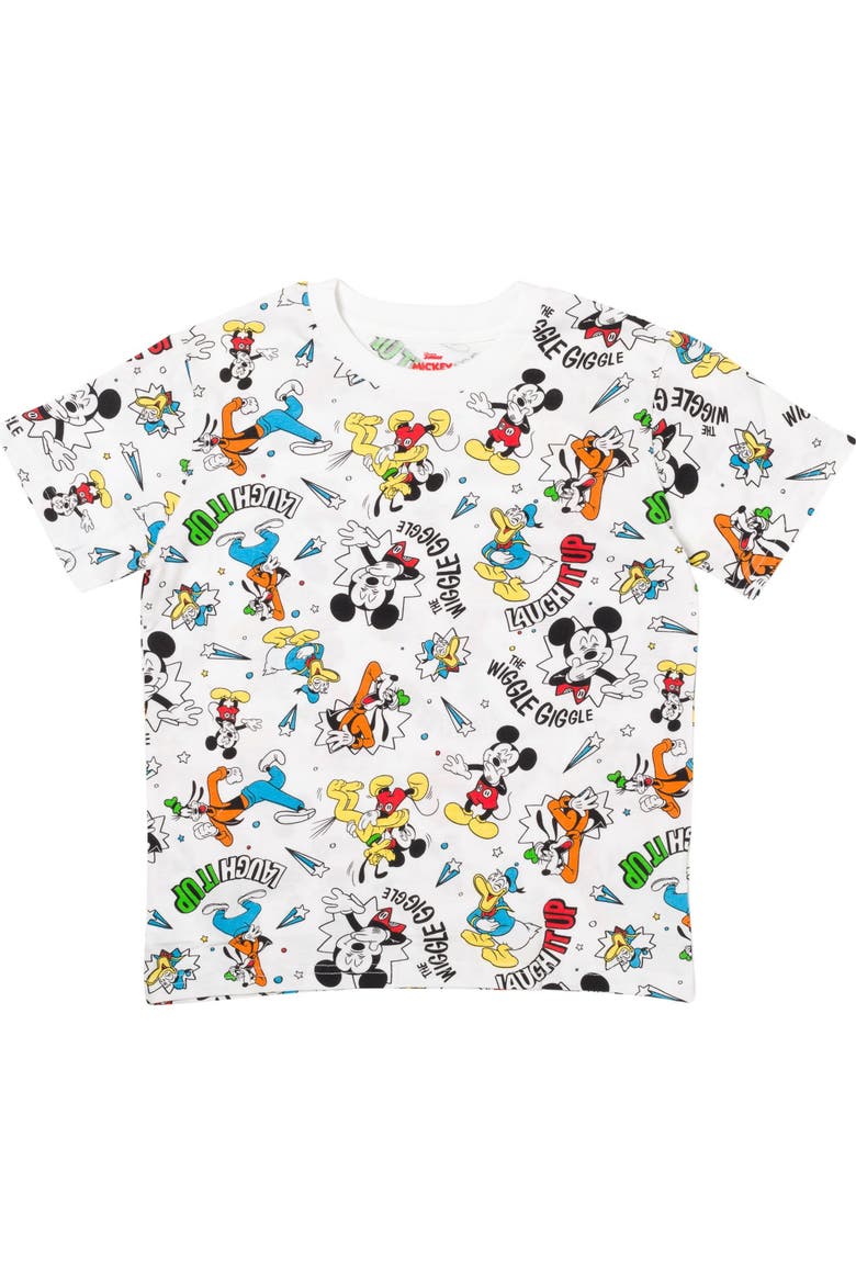 Mickey Mouse 3-Pack Short Sleeve T-Shirts, Alternate, color, Cyan Red White