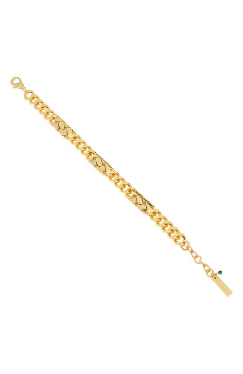 KURT GEIGER KURT GEIGER LONDON QUILTED BAR STATION CHAIN BRACELET